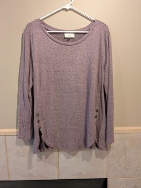 Stitch And Knot, Dusty Lavender Cashmere Like Sweater, Size L